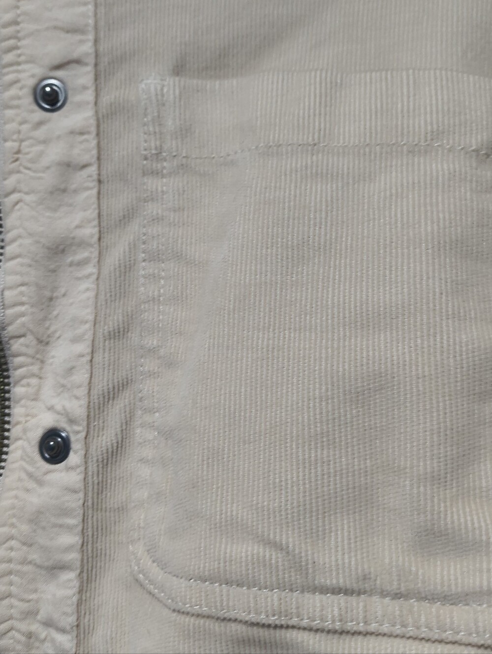 Pact Organic Cotton Corduroy Cropped Bomber Utility Jacket Beige - Size M - Picture 5 of 14